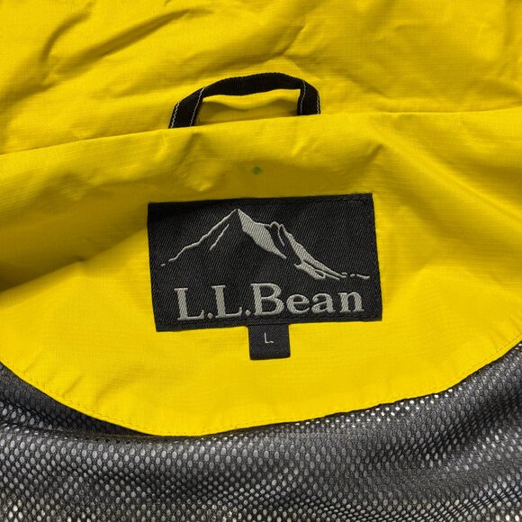 L.L. Bean Men's Trail Model Rain Jacket - Blue/Yellow - Picture 5 of 9
